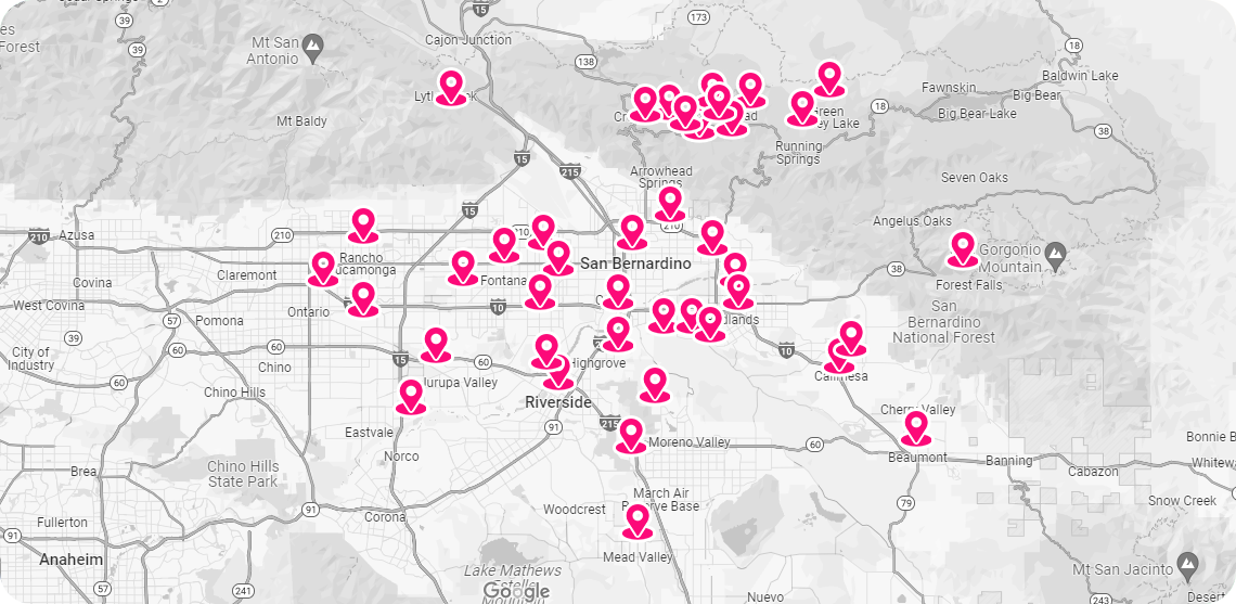 map - Areas we serve
